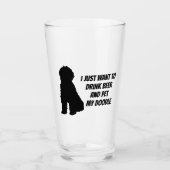 Drink Beer en Pet Mijn Stuis Glas (Voorkant)