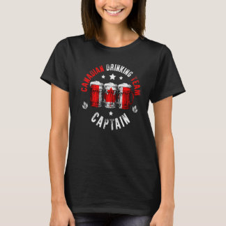 Drink Beer kan Canadese vlag Drink Canadees team T-shirt