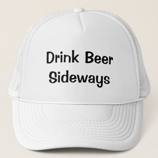 Drink Beer Sideways Trucker Pet (Voorkant)
