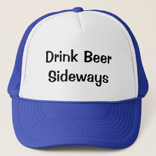 Drink Beer Sideways Trucker Pet (Voorkant)