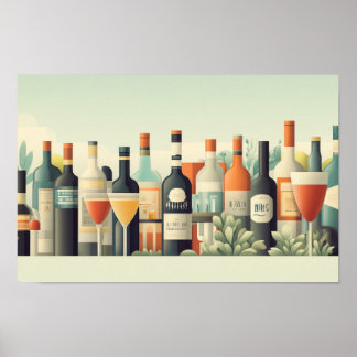 Drink Beverages Grafische Illustratie Tekening Poster