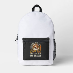 Drink Bier Beagle Hond Ambachtelijk Ale Fles Hoppe Bedrukte Rugzak