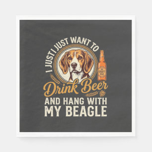 Drink Bier Beagle Hond Ambachtelijk Ale Fles Hoppe Servet