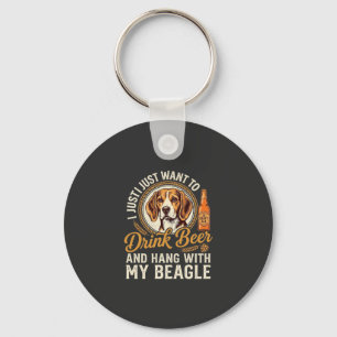 Drink Bier Beagle Hond Ambachtelijk Ale Fles Hoppe Sleutelhanger