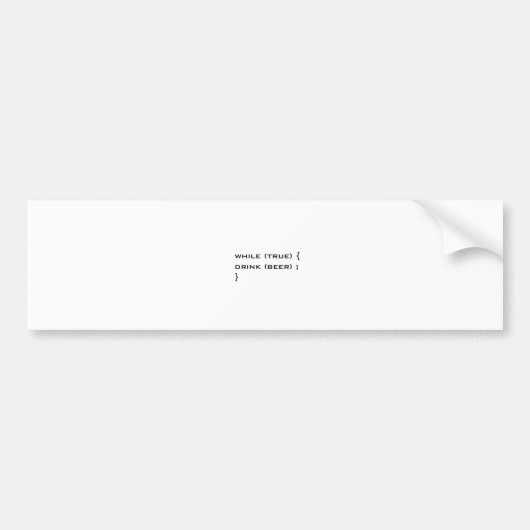 Drink bier bumpersticker (Voorkant)