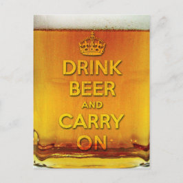 Drink bier en ga verder briefkaart
