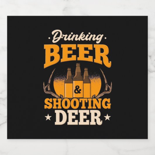 Drink bier en jaagster bier etiket (Enkel label)