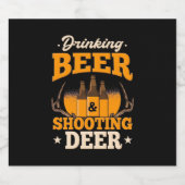 Drink bier en jaagster etiket (Enkel label)