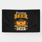 Drink bier en jaagster spandoek (Horizontaal)