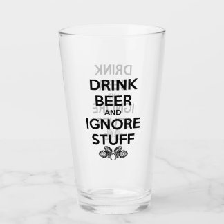 Drink bier en negeer dingen glas