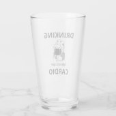 Drink bier is mijn cardio Glass Cup Glas (Achterkant)