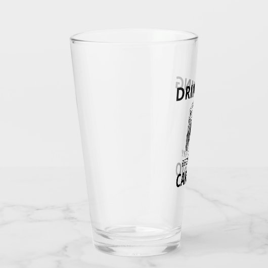 Drink bier is mijn cardio Glass Cup Glas (Rechts)