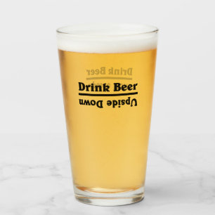 Drink Bier ondersteboven Glas