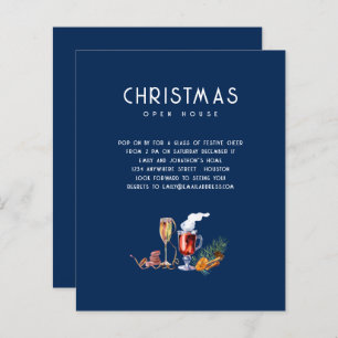 Drink blauw kerstfeest