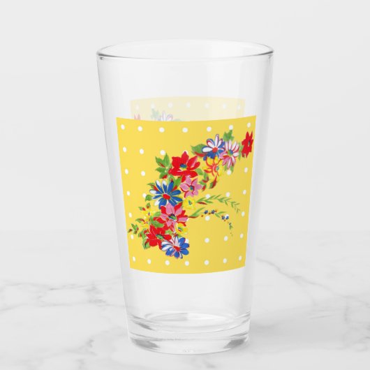 Drink bloemenglas Glas (Voorkant)