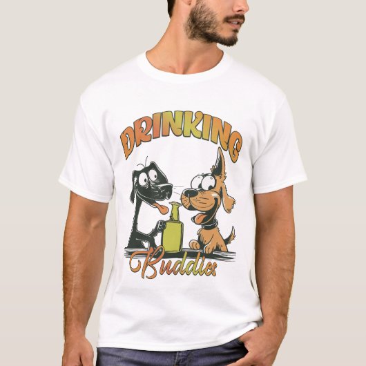 Drink boeddies t-shirt (Voorkant)