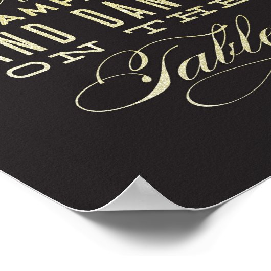 Drink Champagne en Dans op de Tables Art Print (Hoek)