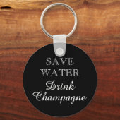 DRINK CHAMPAGNE-wijndrinker sleutelhanger (Voorkant)