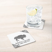 Drink Coasters Boho Buffalo Tribal Patroon Bohemen Vierkante Kartonnen Onderzetter (Insitu)