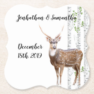 Drink Coasters Geometrische Herten Doe Woodland Bu Kartonnen Onderzetters