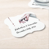 Drink Coasters Geometrische zombie bloed druppel v Kartonnen Onderzetters (Gekanteld)