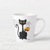 Drink Coffee Feline Fine - 12 oz. Latte Mok (Rechts)