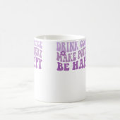 Drink Coffee Make Pottery Be Happy Groovy Pottery  Koffiemok (Center)