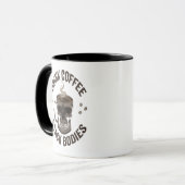 Drink Coffee Stack Bodies Spooky Coffeine Skull Mok (Voorkant links)