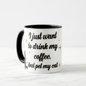 Drink Coofe en huiskat Mok (Voorkant links)