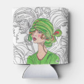 Drink Cooler Green Flapper Meisje (Achterkant)