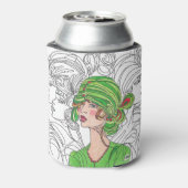 Drink Cooler Green Flapper Meisje (Blikje Achterkant)
