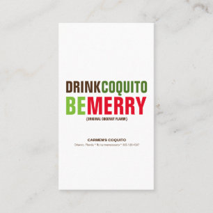Drink Coquito Wees Vrolijk Visitekaartje