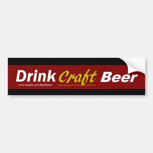 Drink Craft Beer - Bumpersticker (Voorkant)