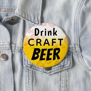 Drink Craft Beer Ronde Button 4,0 Cm