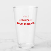 Drink DAG - Grappig Drink Citaat Glas (Achterkant)