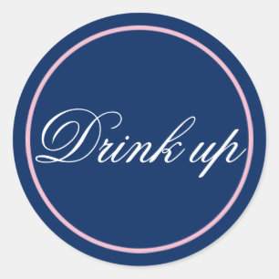 Drink de Sticker van het Weddenschap Blush Pink/Na