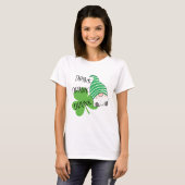 Drink Drink Drink Gnome Clover St. Patrick's Day T-shirt (Voorkant volledig)