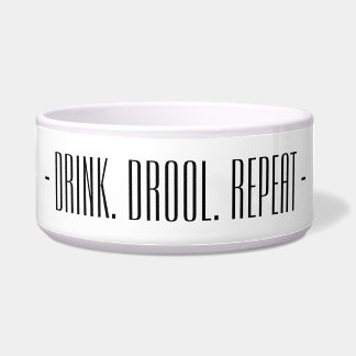 “Drink. Drool. Dog Ceramic Water Bowl Voerbakje