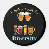 Drink een Toast aan Diversiteit Magneet (Voorkant)