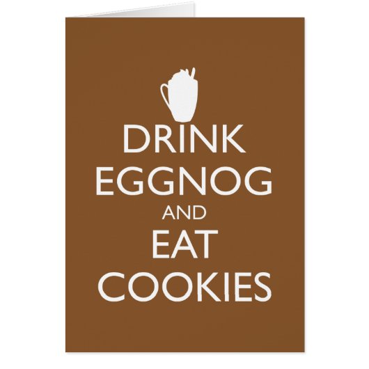 DRINK-EGGNOG EN EAT-Wenskaart (Voorkant)