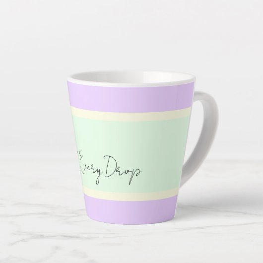 Drink elke Drop Latte Mok (Rechterhoek)