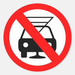 Drink en besturing niet ronde sticker