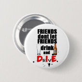 drink en dood ronde button 5,7 cm (Voorkant /achterkant)