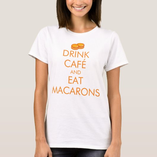 DRINK- EN EAT-MACARONS T-SHIRT (Voorkant)