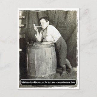 Drink en roken waren slechts het begin briefkaart