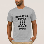 Drink en station T-Shirt niet (Voorkant)