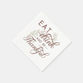 drink eten en dankbaar zijn servetten (Hoek)