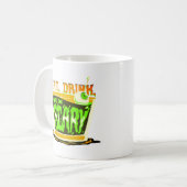 Drink eten en eng zijn koffiemok (Voorkant links)