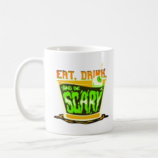 Drink eten en eng zijn koffiemok (Links)