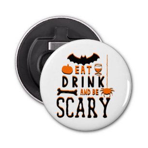 drink eten en enge halloween zijn button flesopener
